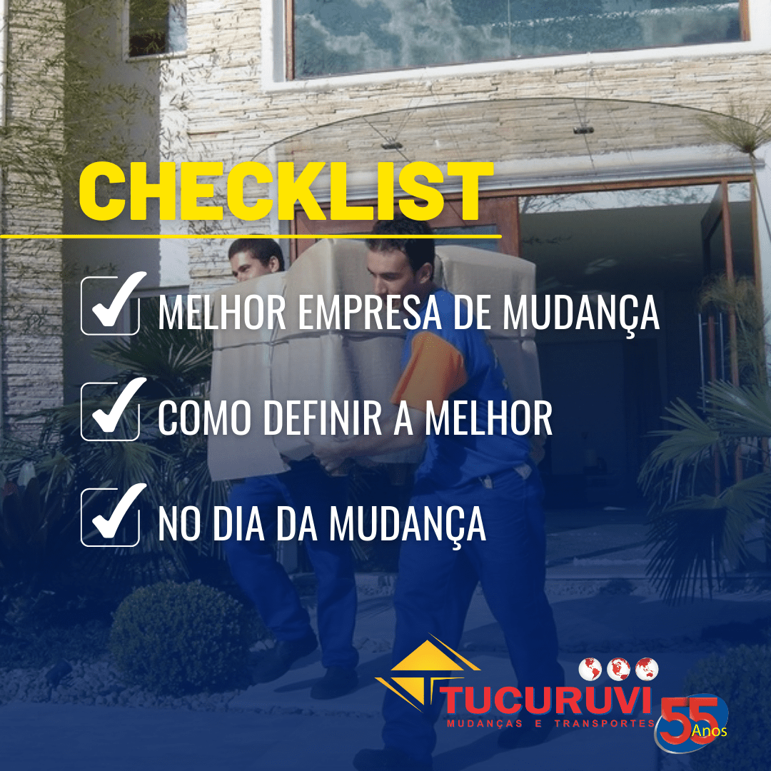 apresentação de um checklist para auxiliar as pessoas a como escolher a melhor empresa de mudanças 